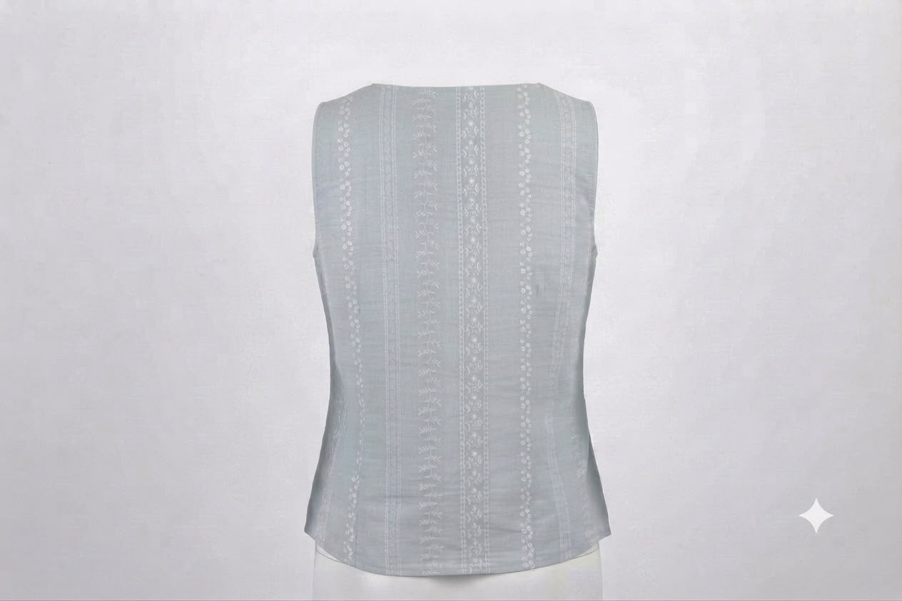 Linen printed short set