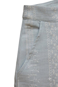 Linen printed short set