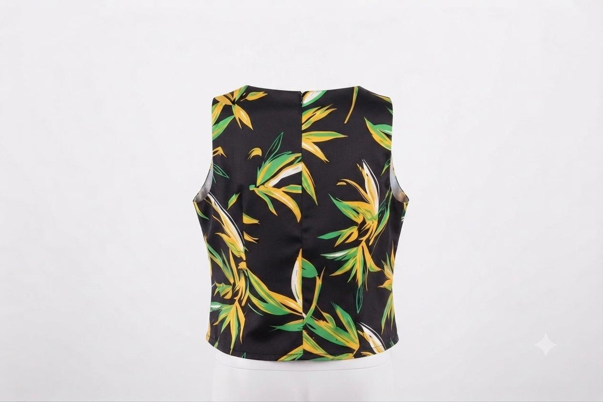 Satin printed short set